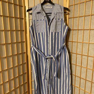 Chambray Striped Dress